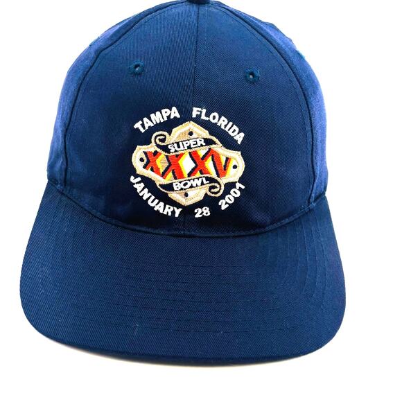 Vintage 2001 Super Bowl Hat Cap Snapback Logo Athletic Baltimore Ravens Champs - Picture 7 of 7